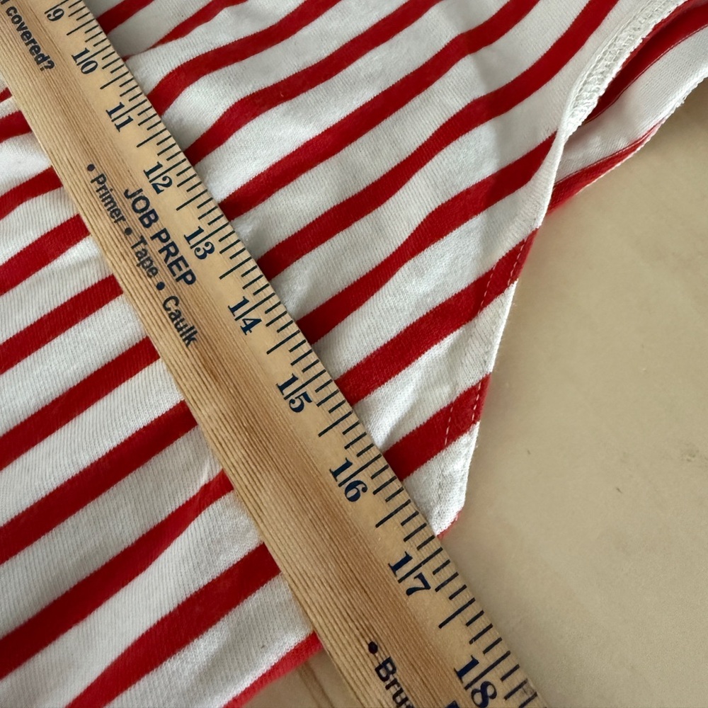 Zara Red and White Striped Women's Top - Picture 6 of 9